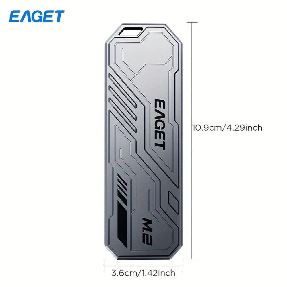 SE910D NVMe SSD Enclosure USB-C 10Gbps, Aluminum M.2 PCIe & NGFF SATA External Case, USB 3.2 Gen 2 Type-C Adapter