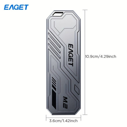 SE910D NVMe SSD Enclosure USB-C 10Gbps, Aluminum M.2 PCIe & NGFF SATA External Case, USB 3.2 Gen 2 Type-C Adapter