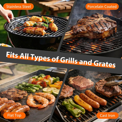 Electric BBQ Grill Brush Cordless Rechargeable Grill Cleaner with 800 RPM Rotating Head, 2000mAh Battery