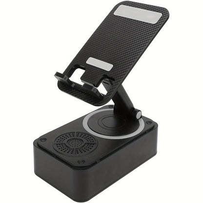 Bluetooth Speaker Phone Holder 5-in-1, 360° Adjustable Tablet Stand with HD Surround Sound
