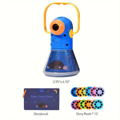Kids Projector Torch with 12 Story Reels, MiDeer Flashlight Bedtime Storytelling Toy for Toddlers Ages 3+