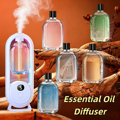 Aromatherapy Oil 4-Bottle Floral Set or Diffuser with 5-Oil Option, 4.06oz Bottles for Home Fragrance