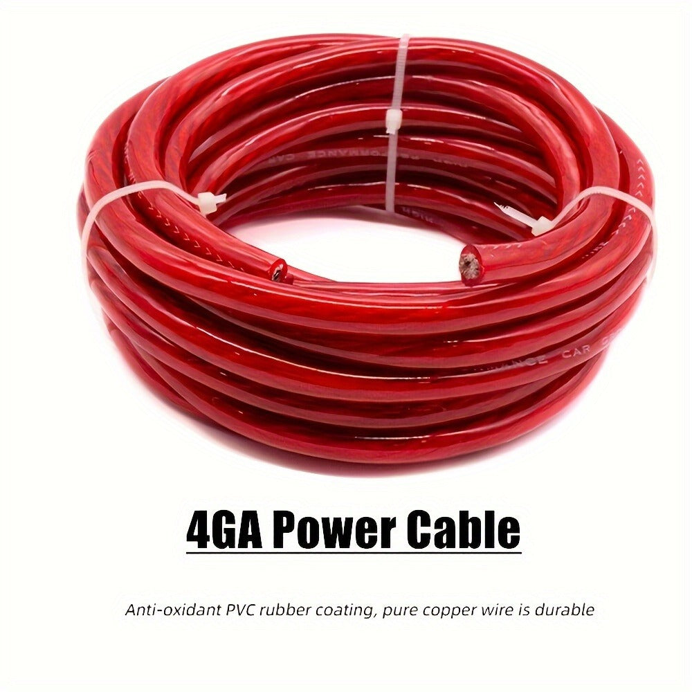 4 Gauge Amp Wiring Kit 2300W – Complete Car Audio Amplifier Install with RCA Cable, Subwoofer Wire, AGU Fuse Holder, Speaker & Remote Wire