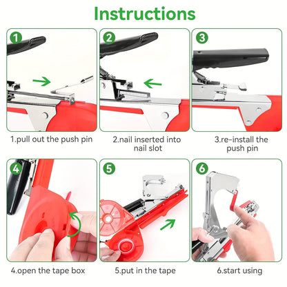 Plant Tapener | Garden Tying Machine Tape Rolls Vine Tomato Grape
