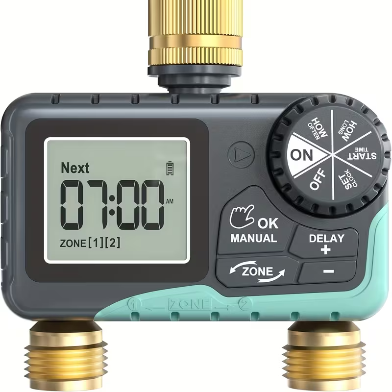 2-Zone Sprinkler Timer Programmable Faucet Irrigation Controller for Lawn & Yard, for Garden, Lawn and Yard Watering