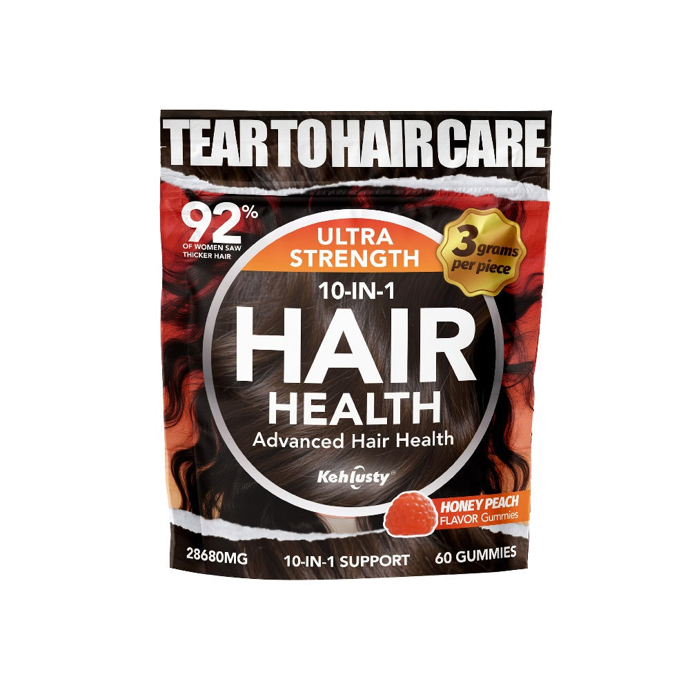 Biotin Gummies for Hair Growth & Thickness, 10-in-1 Formula with Vitamin C, Collagen, Zinc, Supports Hair