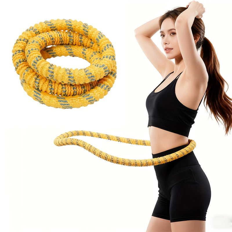 Foldable Pilates Ring Fitness Circle with Soft Spring – Silent Full-Coverage Non-Pinching Waist Trainer Exercise Circle
