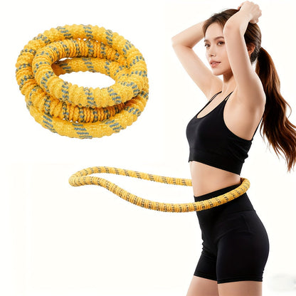 Foldable Pilates Ring Fitness Circle with Soft Spring – Silent Full-Coverage Non-Pinching Waist Trainer Exercise Circle