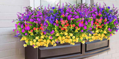 Artificial Flowers Multicolor Daisy Bundles in 9, 18, 27 or 36-Pack Options for Planter Displays