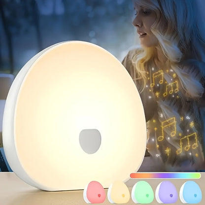 White Noise Machine with RGB Smart Light, Portable USB Rechargeable Sleep Aid, 1200mAh Battery, Touch Control