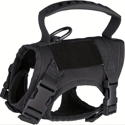 Cat Tactical Vest Harness Adjustable 600D Chest Strap for Cats & Puppies – Escape-Proof Training Vest Harness in Black Khaki Red Rose Red