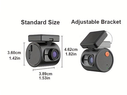 KAWA Mini 3 2K Dash Cam – 1296P QHD WiFi APP & Voice Control, Super Capacitor, Color Night Vision, WDR, Loop Recording, 24H Parking Monitor