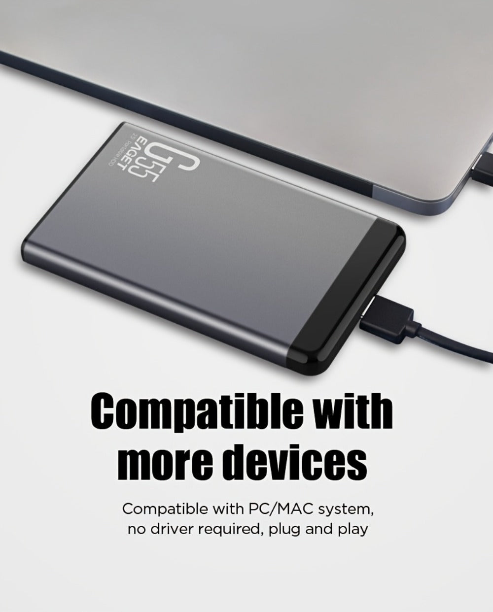 500GB Portable External Hard Drive EAGET G55 for an Everyday Personal Care Routine, with the Listed Configuration