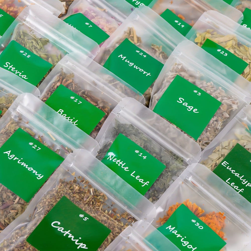 Dried Herbs Kit 30 Packs for Wicca Witchcraft Rituals Altar Supplies Magic Spells with Metal for Entryways, Bedrooms and Living Spaces