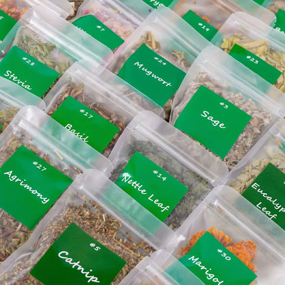 Dried Herbs Kit 30 Packs for Wicca Witchcraft Rituals Altar Supplies Magic Spells with Metal for Entryways, Bedrooms and Living Spaces