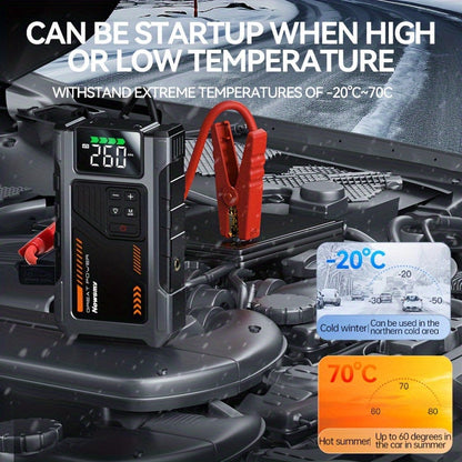 Jump Starter with Air Compressor 5000A Peak 150PSI Tire Inflator 5-in-1 Portable Car Battery Jump Pack for Garden, Patio and Yard Use