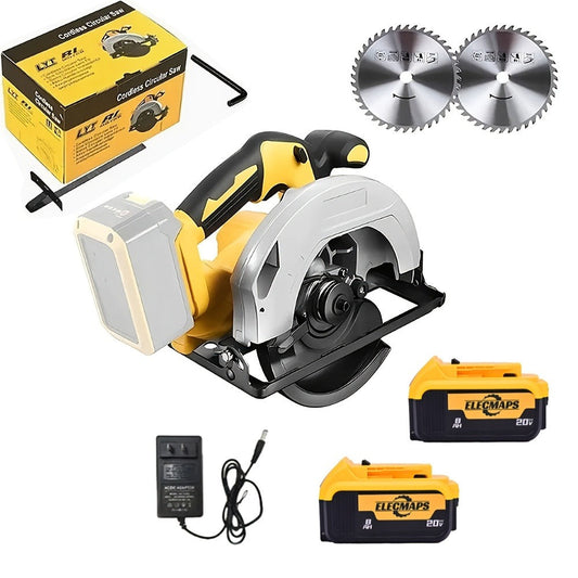 Cordless Circular Saw Compatible with DeWalt 20V MAX Battery, 7-Inch Brushless Electric Saw, 0-50° Bevel