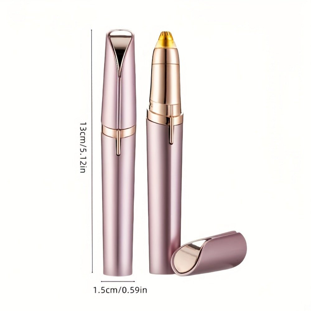 Electric Eyebrow Trimmer for Women 2 Pack, USB Rechargeable Painless Precision Eyebrow Razor Pen, Portable Hair Remover for Face Lip Leg