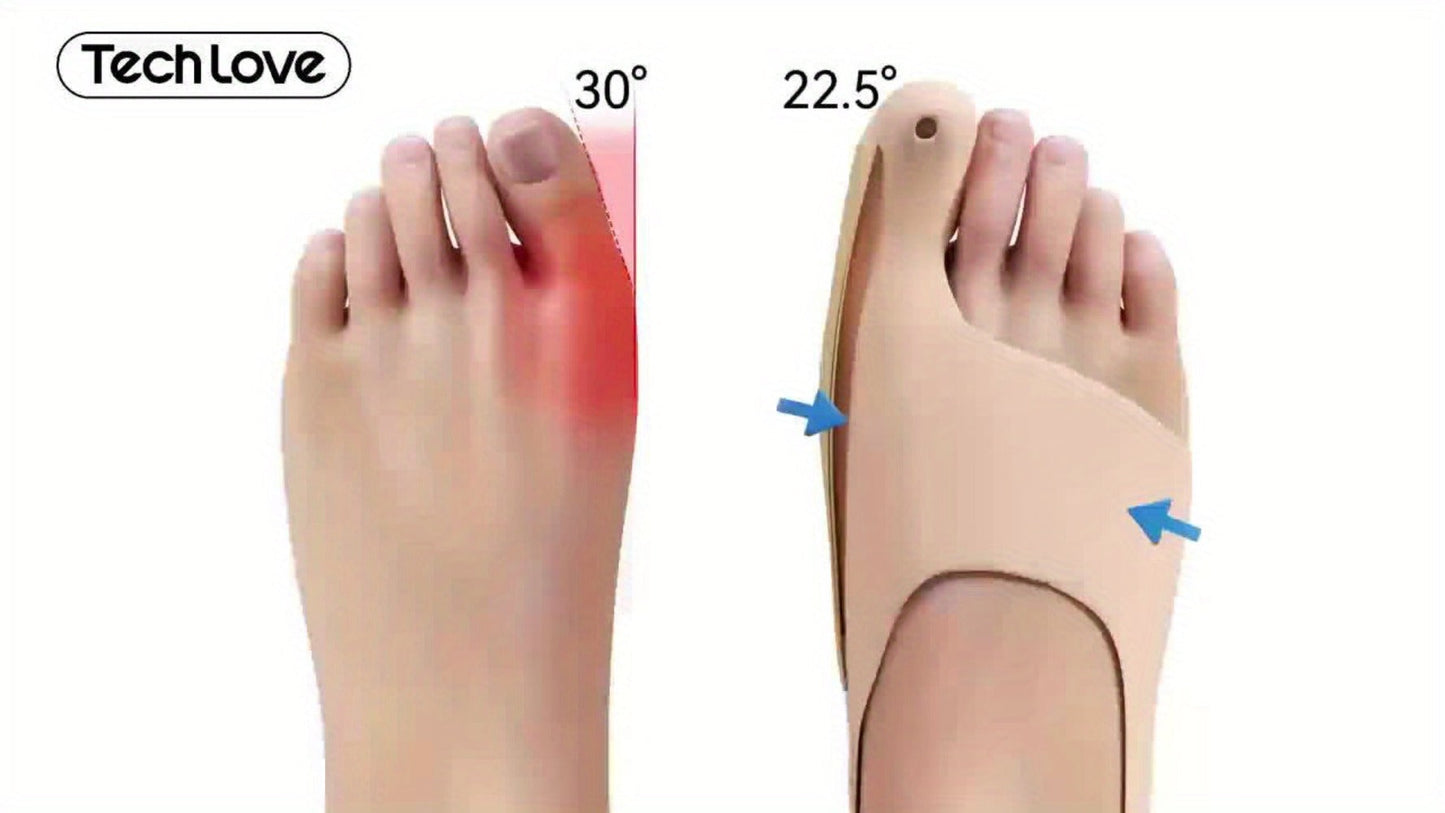 Big Toe Separator Sock Pair in Medium or Large with Adjustable Strap, Toe Loop and Low-Profile Sleeve