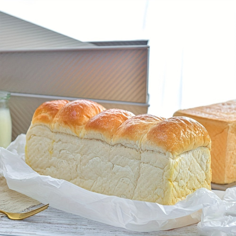 Pullman Loaf Pan with Lid, Extra Large 12.3x4.7x4.3 Inch Sandwich Bread Pan with Vent Holes