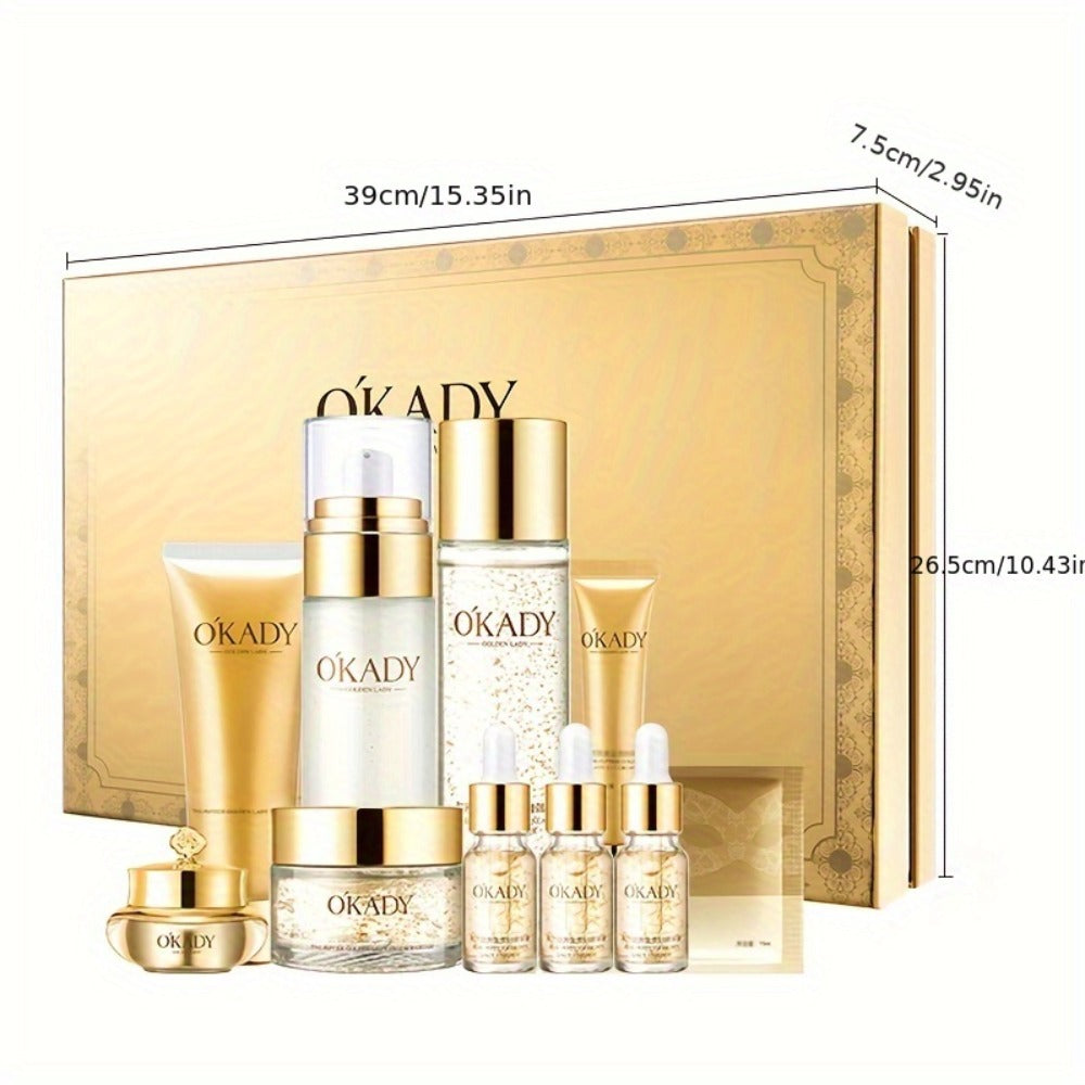 Skin Care Set for Women 24K Gold Polypeptide Complete Day & Night Routine Peptide Face Care Kit All Skin Types Luxury Gift Set