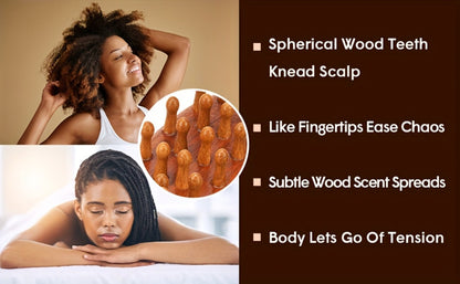 Sandalwood Loc Comb Wide Tooth 2 Pcs Wooden Ergonomic Detangling Comb for Dreads Locs Curly, for Home, Travel and Salon Hair Styling