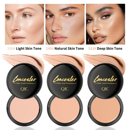 Concealer Cream Set 2pcs Full Coverage – Waterproof Matte Finish, Plant-Based Squalane, Buildable Coverage for Dark Spots