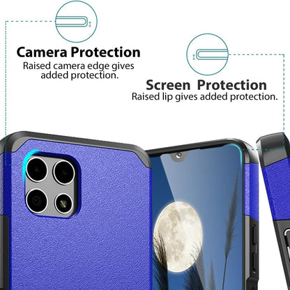 Phone Case Dual-Layer PC and TPU Cover for T-Mobile Revvl 7 5G in Red, Purple, Pink, Black, Gray or Blue