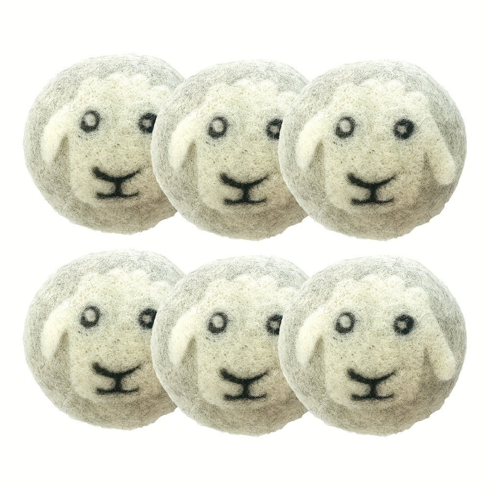 Wool Dryer Balls XL 6 Pack – 100% Natural Wool Fabric Softener, Reusable Dryer Balls Reduce Drying Time & Wrinkles