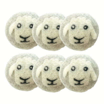 Wool Dryer Balls XL 6 Pack – 100% Natural Wool Fabric Softener, Reusable Dryer Balls Reduce Drying Time & Wrinkles