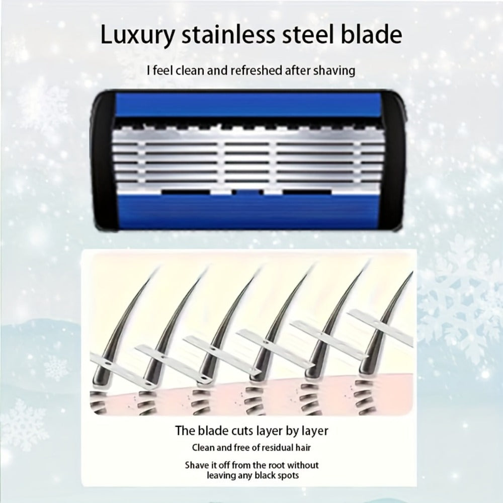 Safety Razor Kit for Men Double Edge 36 Blades & 2 Anti-Slip Handles – Stainless Steel Manual Wet Shaving Set for Smooth Painless Close