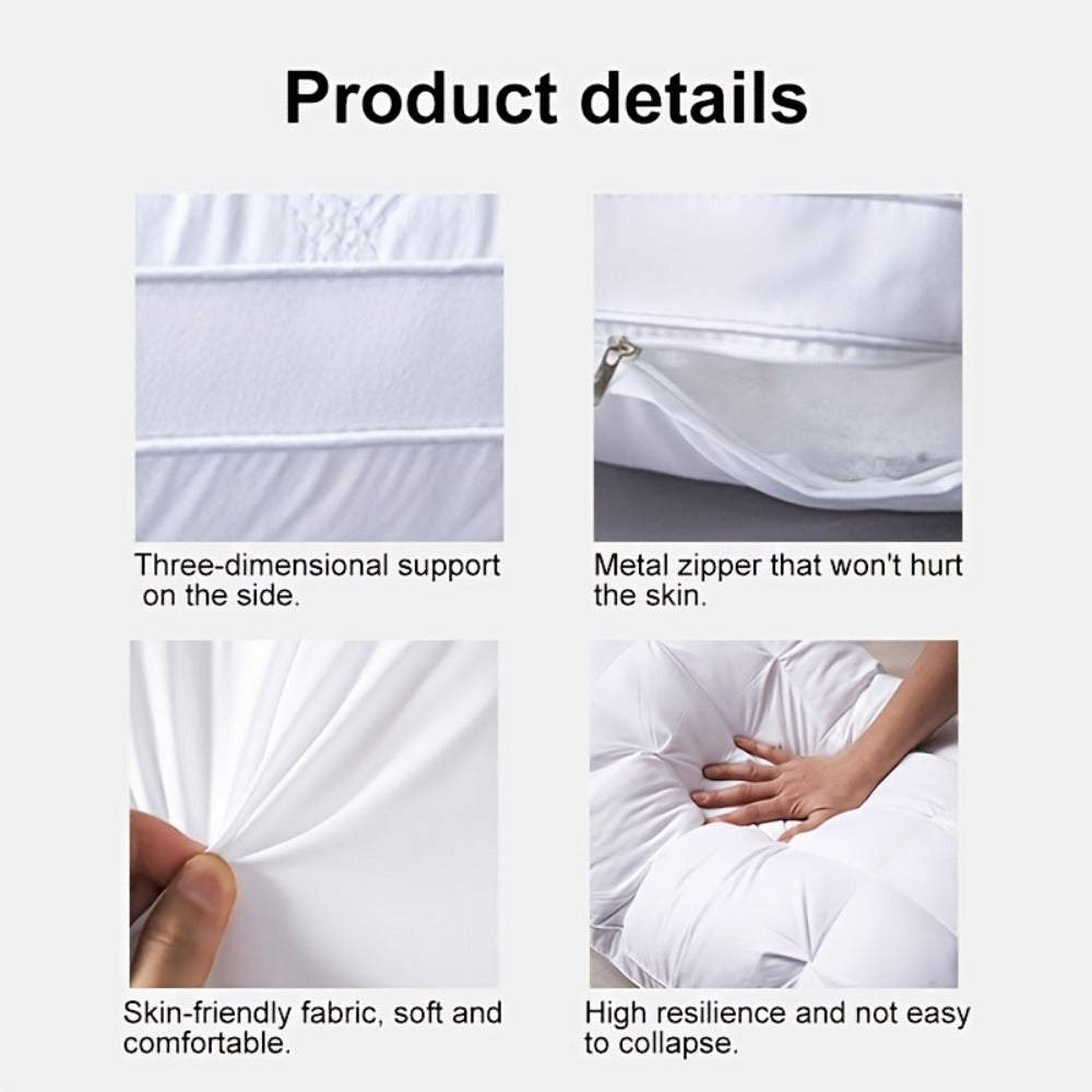 Hotel Quality Pillows 2-Pack, Luxury 5-Star Deep Sleep Neck Support, Non-Collapse Polyester Fill