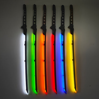 LED Cyberpunk Katana Prop 80cm Acrylic Luminous with the Listed Color, Size or Set Options for Everyday Use