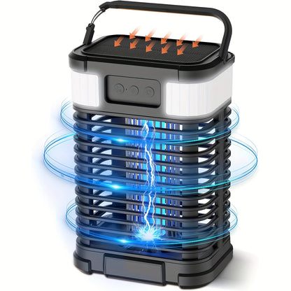 Bug Zapper, Solar 5-in-1 Lantern 3500mAh Indoor Outdoor Garden Camping for Garden, Yard and Pest Management