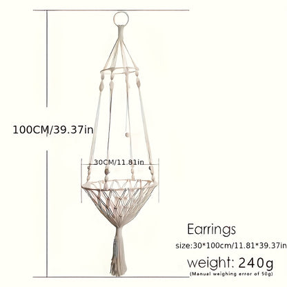 Hand-Woven Rope Cat Hammock & Swing Bed – Indoor Cat Nest Basket for 1-2 Cats, 11.81" & 15.75" Diameter