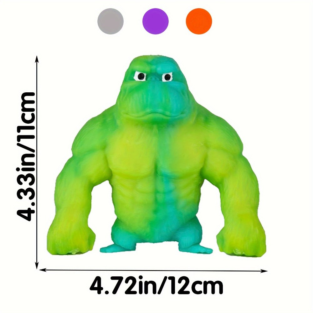 Squishy Monkey Stretchy Fidget Toy 4pcs, Mega Gorilla Squish & Stretch Stress Toy, PVA Sponge Filling