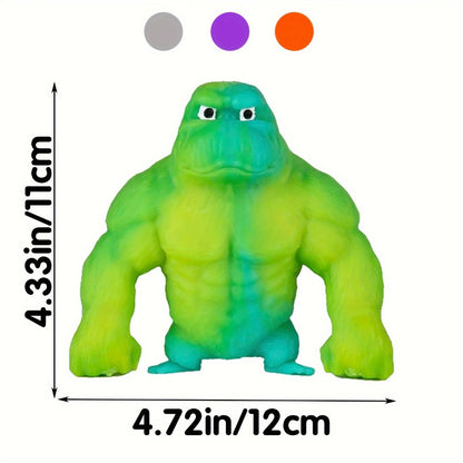 Squishy Monkey Stretchy Fidget Toy 4pcs, Mega Gorilla Squish & Stretch Stress Toy, PVA Sponge Filling