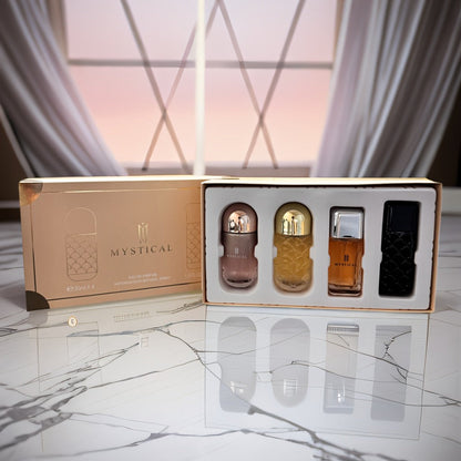 Perfume Gift Set for Women 4 Pieces – Mini Travel Fragrance Set Long Lasting, Unisex Cologne Spray Portable Gift Box for Mother's Day