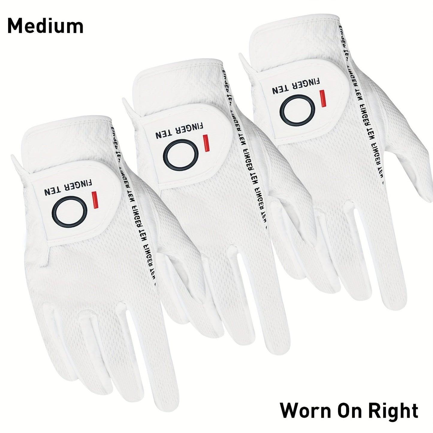 Wet Weather Golf Gloves Rain Grip 3-Pack for Men | Breathable Water-Resistant Golf Gloves for Left & Right Hand