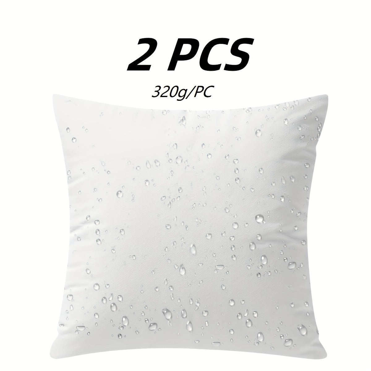 Pillow Inserts Square Indoor Outdoor Decorative Cushion Filling – Woven Fabric 200g+ Stuffing for Throw Pillows Couch Sofa Patio, White