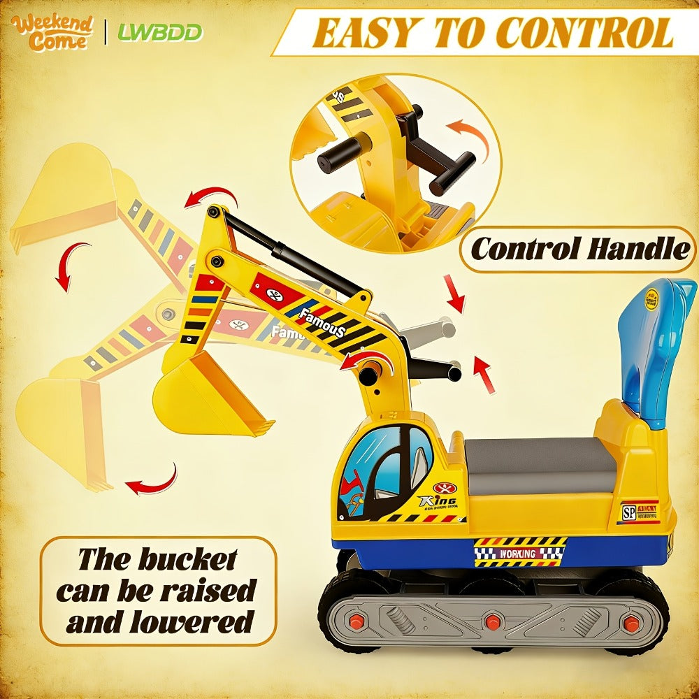 Ride-On Excavator Toy for Kids with Manual Digging Arm with the Listed Color, Size or Set Options for Everyday Use