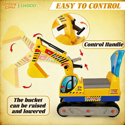 Ride-On Excavator Toy for Kids with Manual Digging Arm with the Listed Color, Size or Set Options for Everyday Use