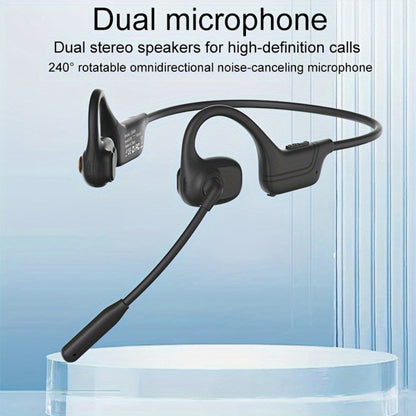 Open-Air Conduction Wireless Business Earphones Dual ENC Noise Canceling Microphones for Bedside Audio, Alarms and Room Entertainment