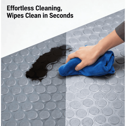 Garage Floor Mat Roll 7x16 FT Heavy Duty PVC Flooring for Parking, Waterproof Under-Car Protector for RV Trailer Workshop