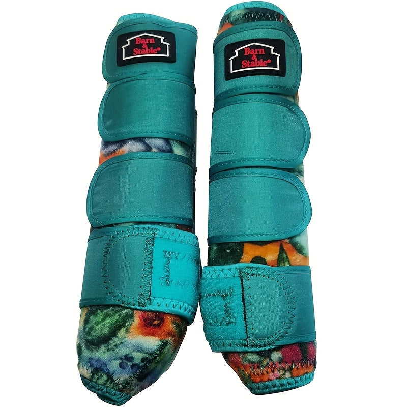 Horse Leg Wraps & Sports Boots – Ultra-Breathable Impact-Resistant Protective Boots for Front & Rear Legs, Endurance Training, 5 Patterns