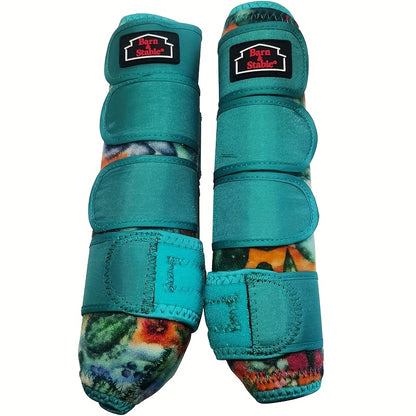 Horse Leg Wraps & Sports Boots – Ultra-Breathable Impact-Resistant Protective Boots for Front & Rear Legs, Endurance Training, 5 Patterns