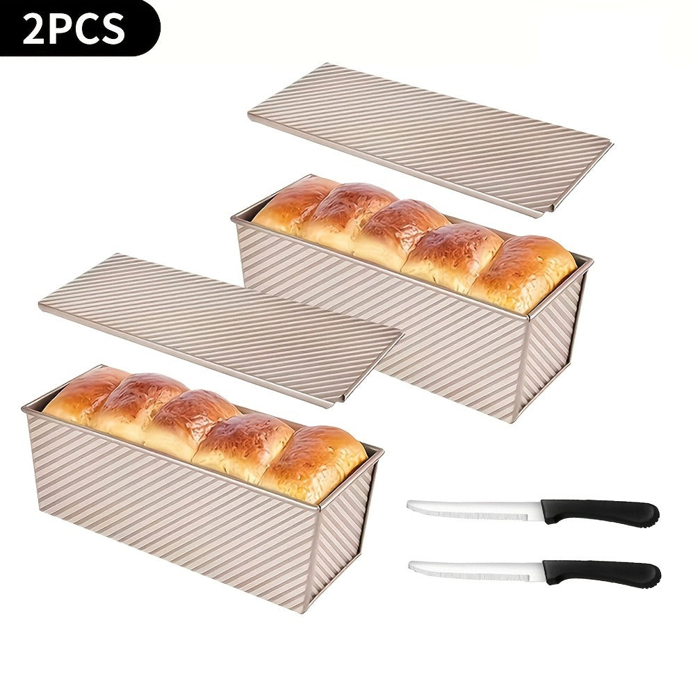 Pullman Loaf Pan with Lid, Extra Large 12.3x4.7x4.3 Inch Sandwich Bread Pan with Vent Holes