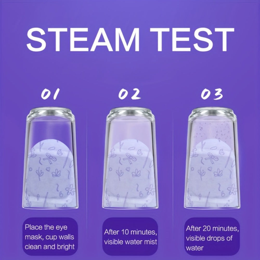 Self-Heating Steam Eye Mask Lavender Warm Compress for Dry Eyes Fatigue & Strain Relief – Moisturizing Aromatherapy Sleep & Travel Eye Patch