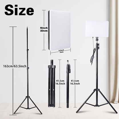 Square LED Ring Light Kit 10 Inch with 63" Adjustable Tripod Stand & Phone Holder for an Everyday Personal Care Routine