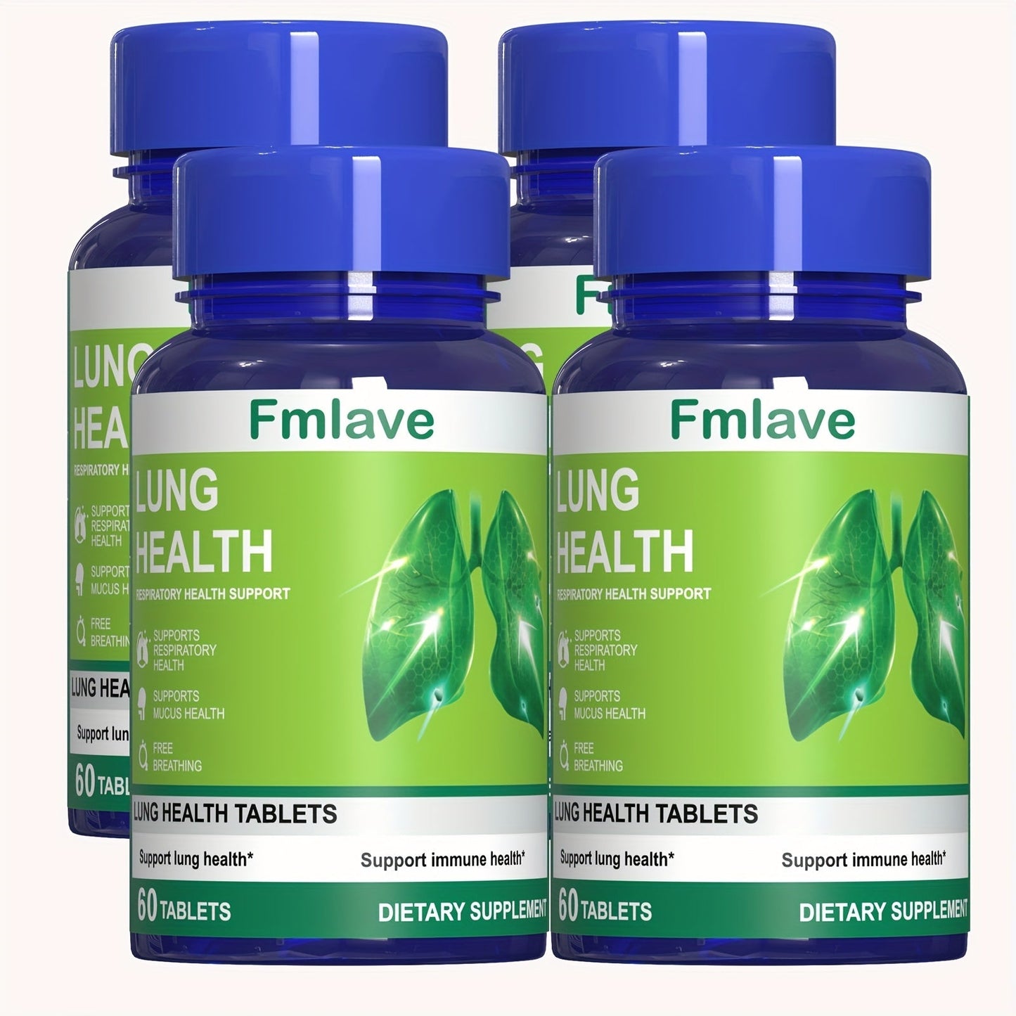 Herbal Lung Cleanse Supplement 60 Tablets, Respiratory Health Support, Breathing Comfort, Mucus Clearance & Immune Boost